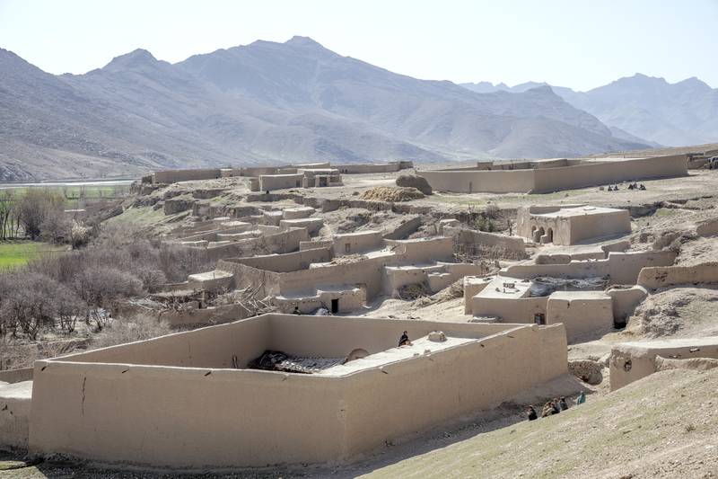 A village where several houses were destroyed during a Sept. 5, 2019, night raid are seen in a remote region of Afghanistan, on Friday, Feb. 24, 2023.